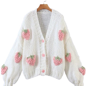 Pink Strawberry knitted